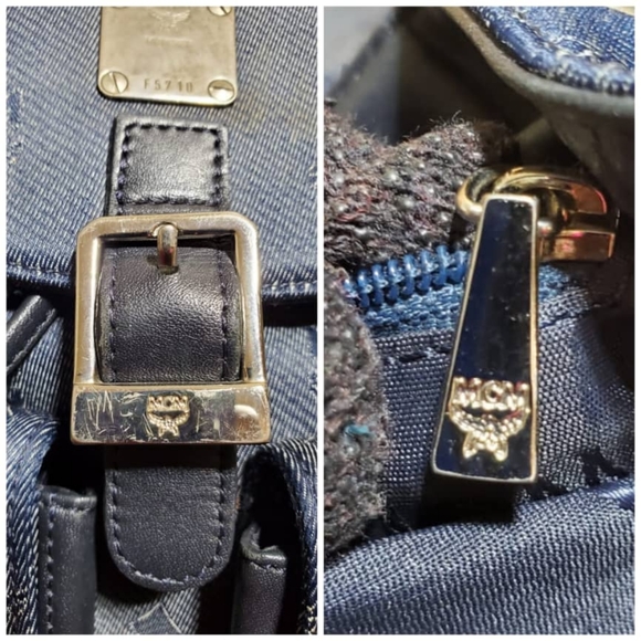 Authentic Mcm visetos Canvas/Leather Backpack - Picture 3 of 10